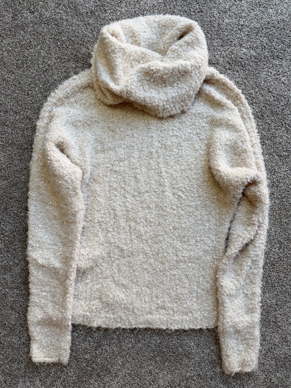 Abercrombie & Fitch Cream Turtleneck Bouclé Sweater Size XS